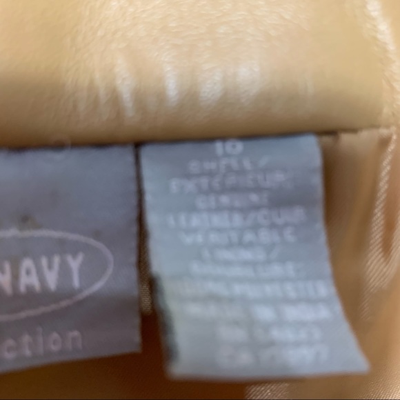 Vintage Tan Leather boot cut pants with hook closure. - Picture 7 of 7